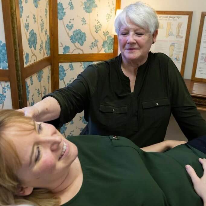 Integrated Therapist, Tricia Wright with a patient