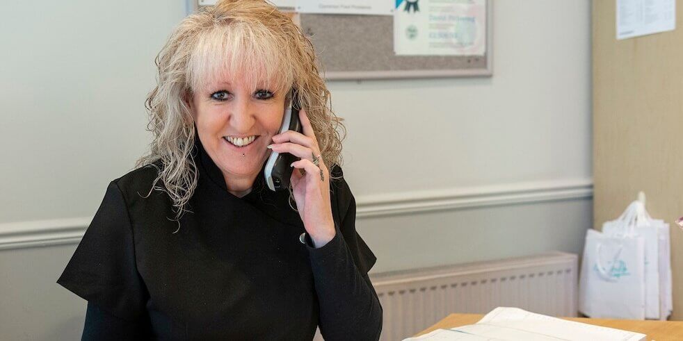 Kerry Spokes, Receptionist at Footprints Clinic, Hull